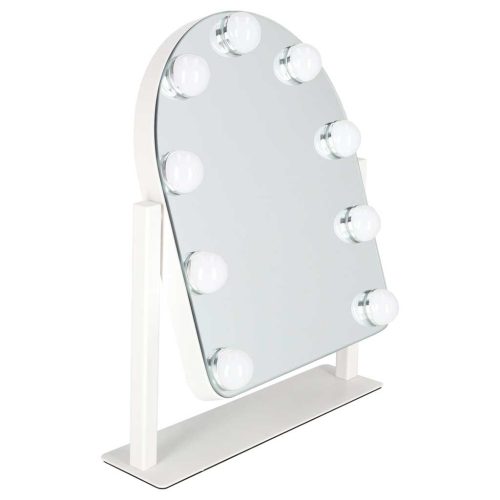 LED sminktükör 9 izzóval, érintővezérléssel, állítható fénnyel, fehér