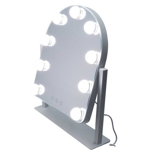 LED sminktükör 9 izzóval, érintővezérléssel, állítható fénnyel, fehér