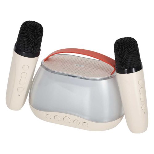 Karaoke szett Bluetooth hangszóró LED RGB 2 mikrofon USB