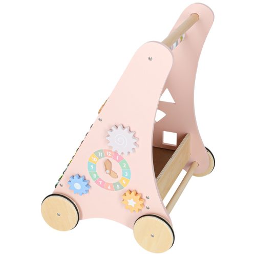 Baba babakocsi fa járókeret abakusz rózsaszínnel