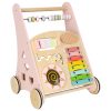 Baba babakocsi fa járókeret abakusz rózsaszínnel