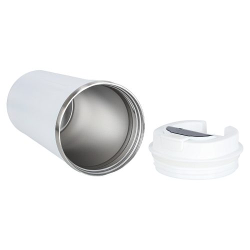 Termikus bögre szájkosárral LED termosz 500ml fehér