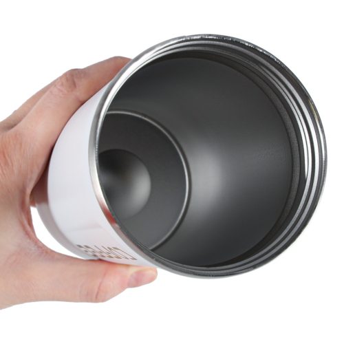 Termikus bögre szájkosárral LED termosz 500ml fehér