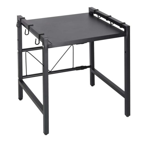 Konyhai polc a mikrohullámú sütő felett állítható fém szervező 6 fogasok