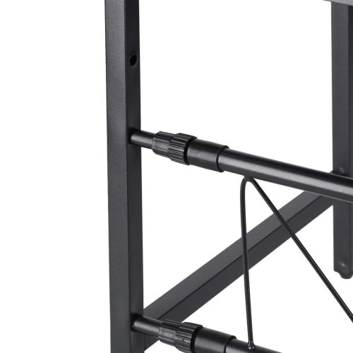 Konyhai polc a mikrohullámú sütő felett állítható fém szervező 6 fogasok