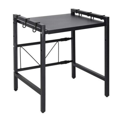 Konyhai polc a mikrohullámú sütő felett állítható fém szervező 6 fogasok