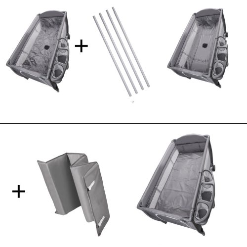 Utazóágy összecsukható kétszintes pelenkázóasztal max. 15kg