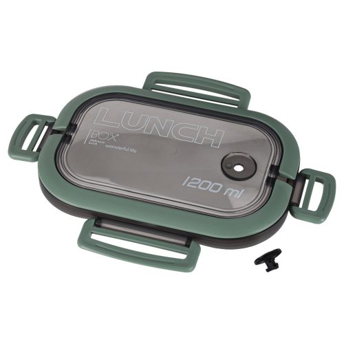 Zöld rekeszes ebéddoboz, 1200 ml