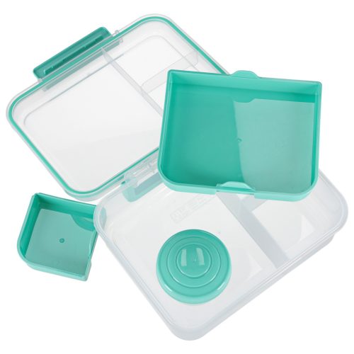 Mentazöld rekeszes ebéddoboz, 2200 ml