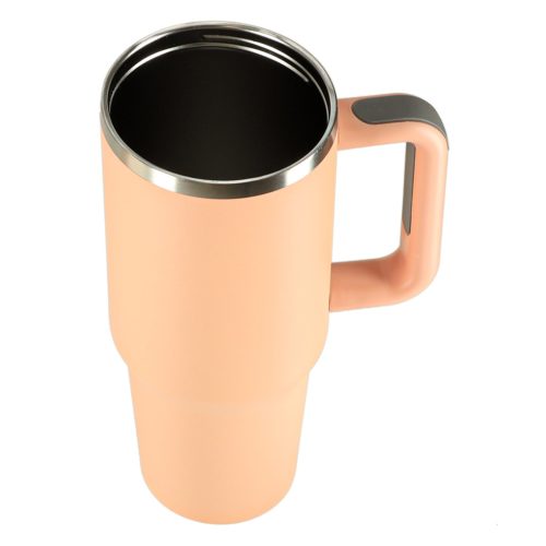 Termikus bögre szívószállal és fogantyúval termosz 1200ml por rózsaszínű