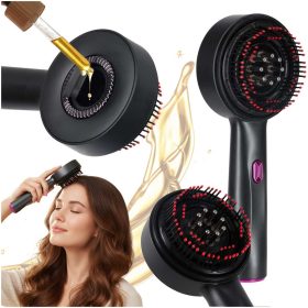   Masszázs kefe fejbőr masszírozó olaj applikátor USB fekete