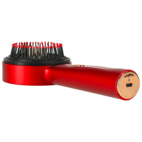 Fejmasszírozó kefe hajápolás vörös fény olaj applikátor USB