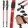 Nordic walking botok összecsukható 2 db piros