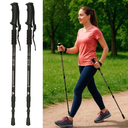 Nordic walking botok összecsukható 2 db fekete