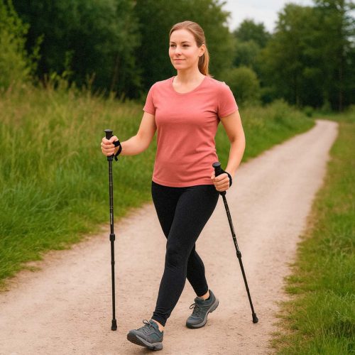 Nordic walking botok összecsukható 2 db fekete