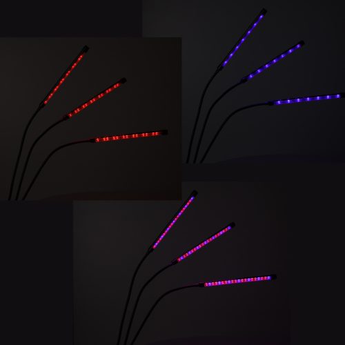 LED növény növekedési lámpa panel 3 izzó