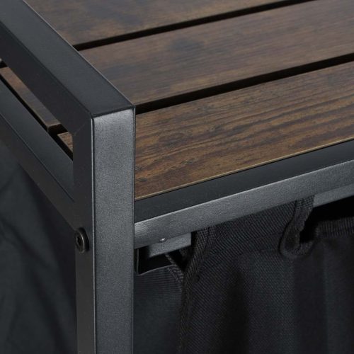 Mosodai kosár 2 rekeszes, polcos felső padláskosár 76l