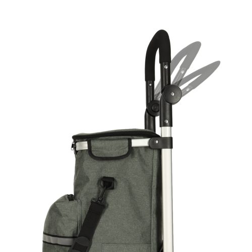 Kerekes bevásárlótáska kerekeken, kerettel 100cm szürke