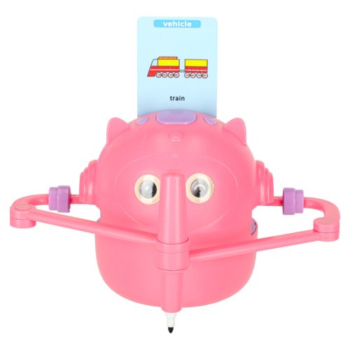 Oktatási robot interaktív tanulás rajzolni írás fiche készlet markerek rózsaszín