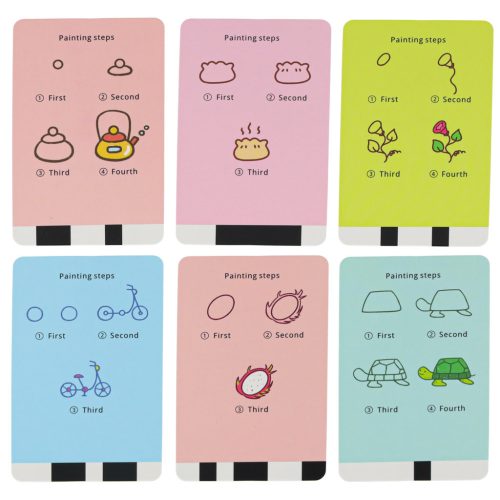 Oktatási robot interaktív tanulás rajzolni írás fiche készlet markerek rózsaszín