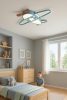 LED mennyezeti plafond lámpa gyerekszobába dimmelhető LUMELA + távirányítós repülőgép