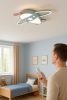 LED mennyezeti plafond lámpa gyerekszobába dimmelhető LUMELA + távirányítós repülőgép