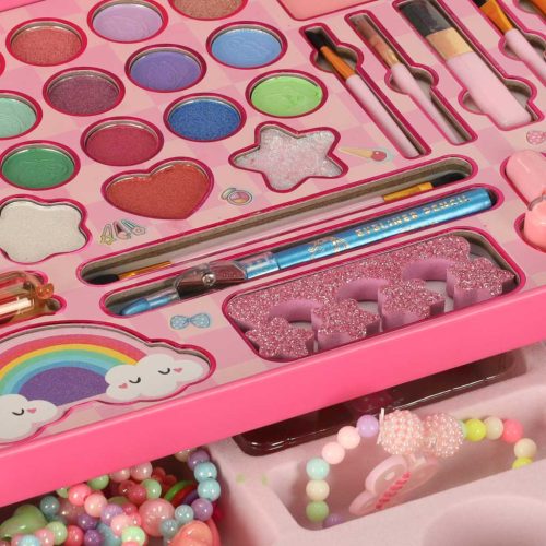 Smink és köröm készlet kozmetikumok smink kozmetikumok árnyékok lakkok fiókok sellő