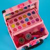 Smink és köröm készlet smink kozmetikumok árnyékok lakkok koffer
