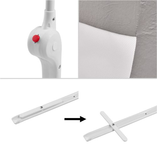 Védő ágyrács nyílás 200 cm szürke