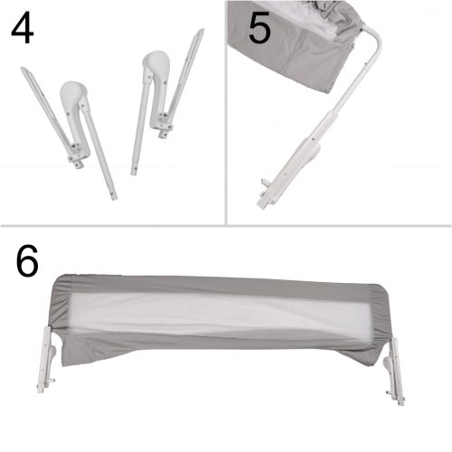 Védő ágyrács nyílás 200 cm szürke