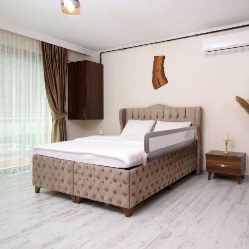 Védő ágyrács nyílás 200 cm szürke