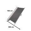 Behúzható kerti oldalfal napellenző – 160x300 cm, sötétszürke, szélvédett