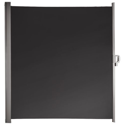 Behúzható kerti oldalfal napellenző – 160x300 cm, sötétszürke, szélvédett