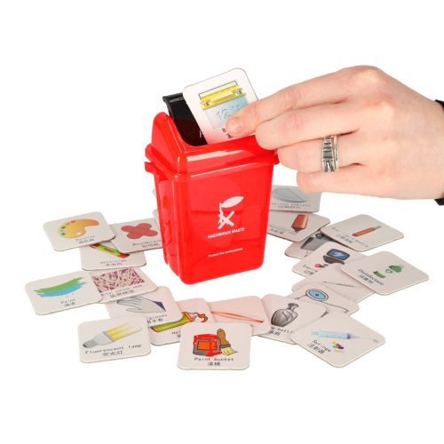 Oktatási ügyességi játék hulladékszegregációs tanulás EKO + 108 kártya