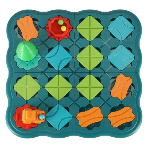 Puzzle társasjáték labirintus akadálypálya 28 el.