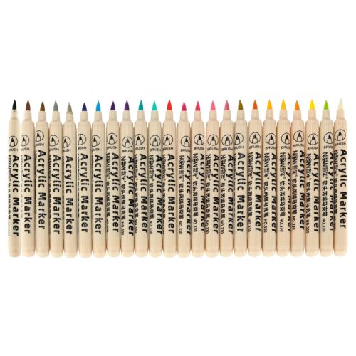 Akril szövet markerek kő filctollak DIY vízálló filctollak 24 db.