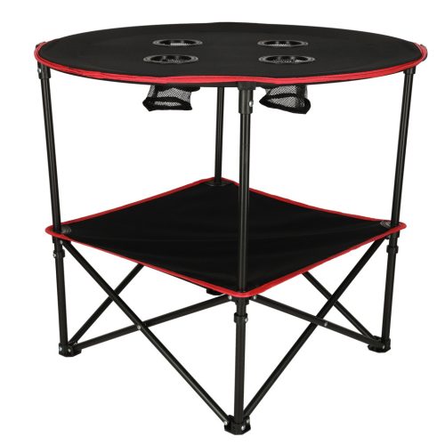 Utazási asztal összecsukható fedéllel fekete