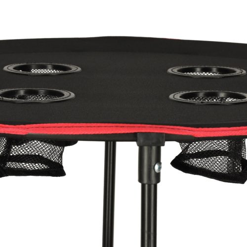 Utazási asztal összecsukható fedéllel fekete