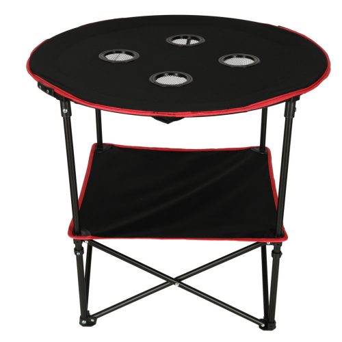 Utazási asztal összecsukható fedéllel fekete