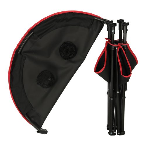 Utazási asztal összecsukható fedéllel fekete