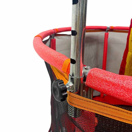 Gyermek trambulin kerti labda háló kosárlabda 150cm piros