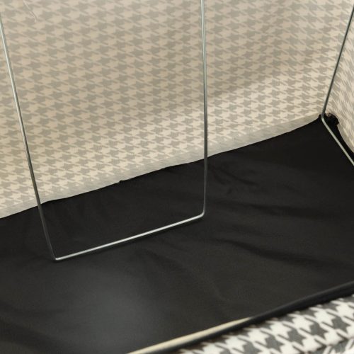 Szekrényes ágyneműtartó keret fehér fekete 100L