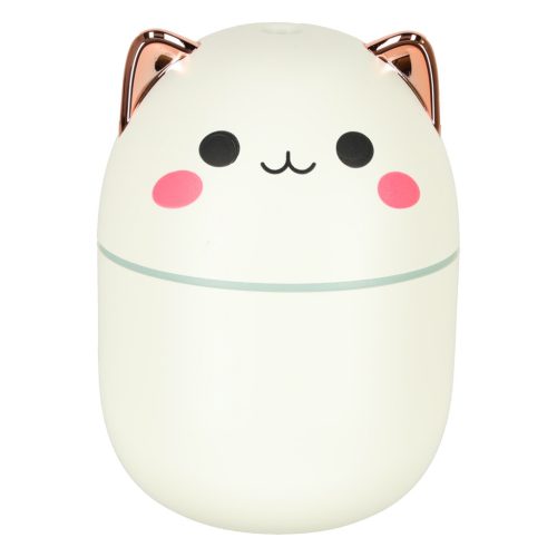 Légpárásító olaj diffúzor cica fehér