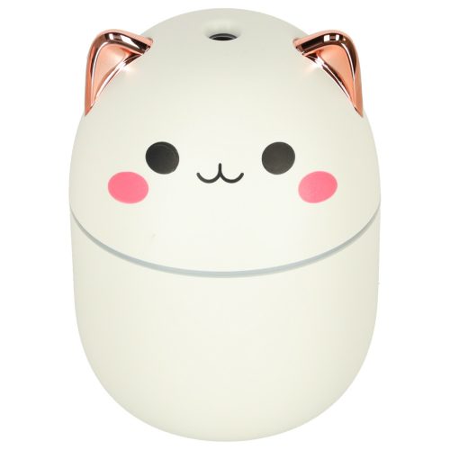 Légpárásító olaj diffúzor cica fehér