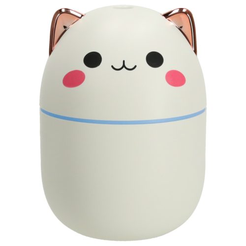 Légpárásító olaj diffúzor cica fehér