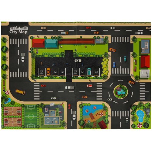 Autópálya parkolóház dinoszaurusz 4 autó