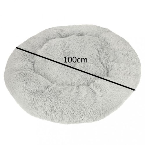 Kutyafekhely plüss párna 100cm világosszürke