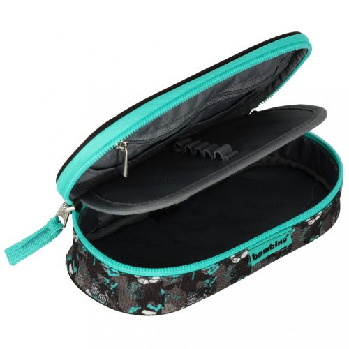 Párnázott tolltartó pántos labdarúgóval