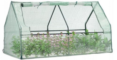 Üvegház kerti zöldség alagút fólia hálóval ültető 180 x 92 x 90 cm