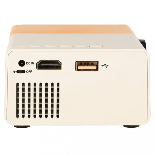 Mini projektor hordozható projektor gyerekeknek LED TFT LCD 1920x1080 24-60" USB HDMI 12V sárga és fehér színben